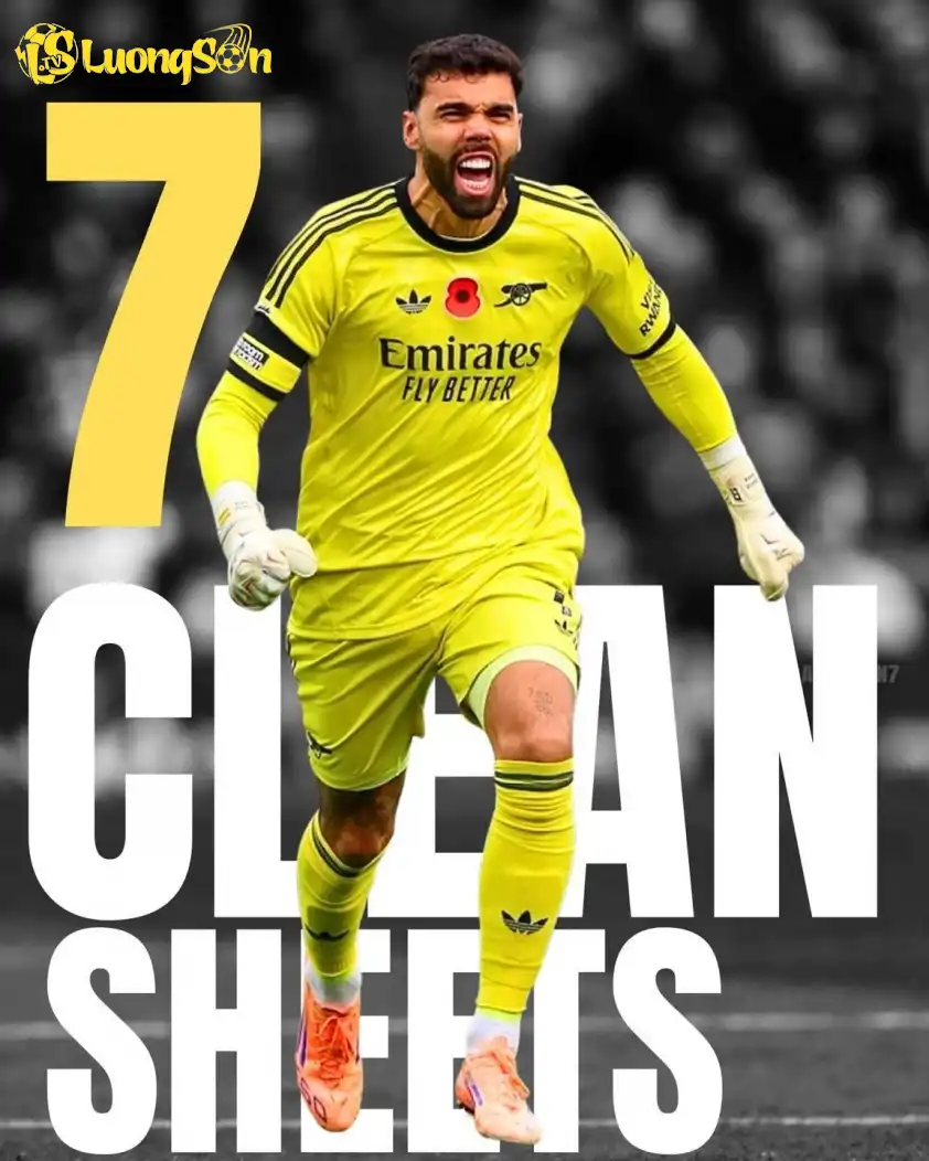 7 trận gần nhất David Raya đều giữ sạch lưới cho Arsenal. 7 trận gần nhất David Raya đều giữ sạch lưới cho Arsenal.