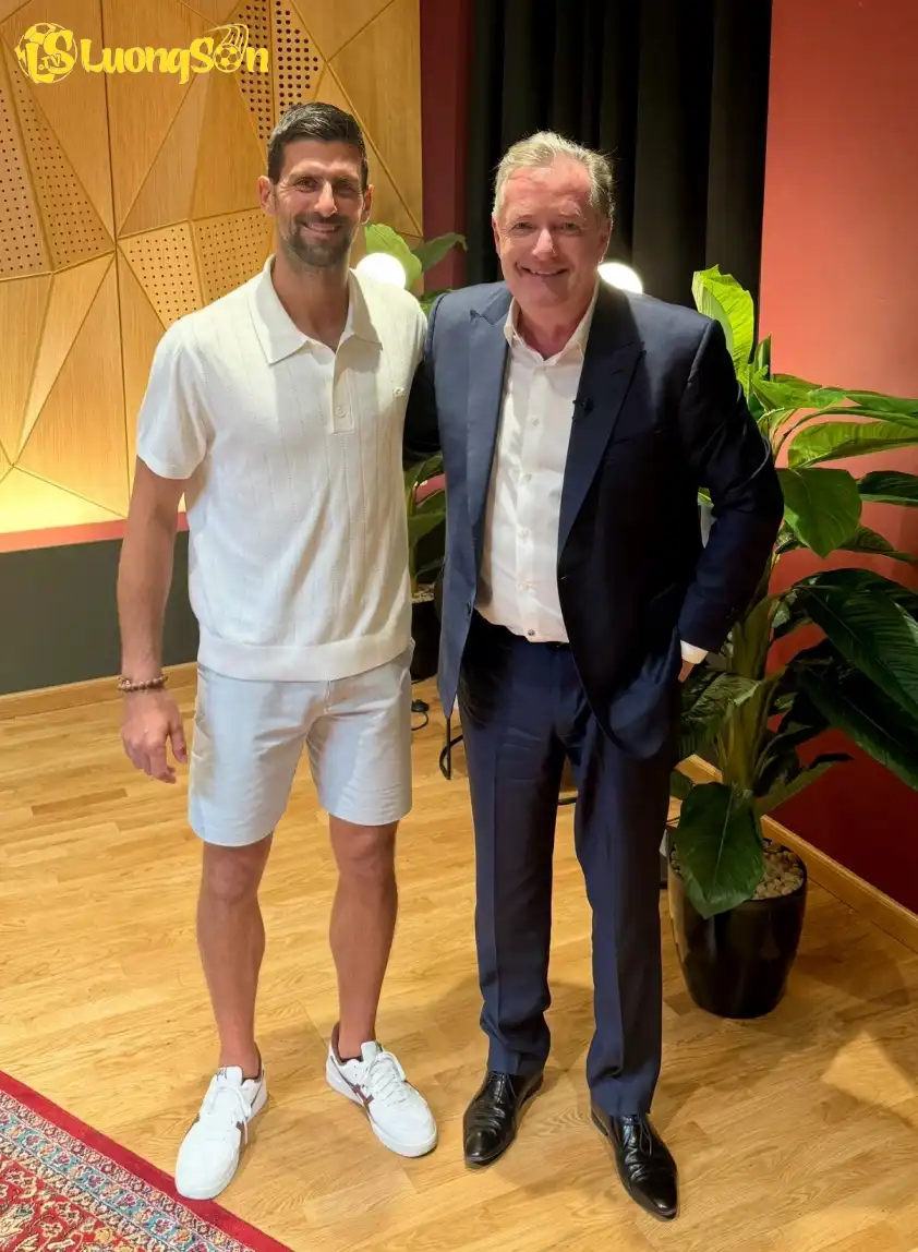 Novak Djokovic và Piers Morgan. Ảnh: Piers Morgan Novak Djokovic và Piers Morgan. Ảnh: Piers Morgan
