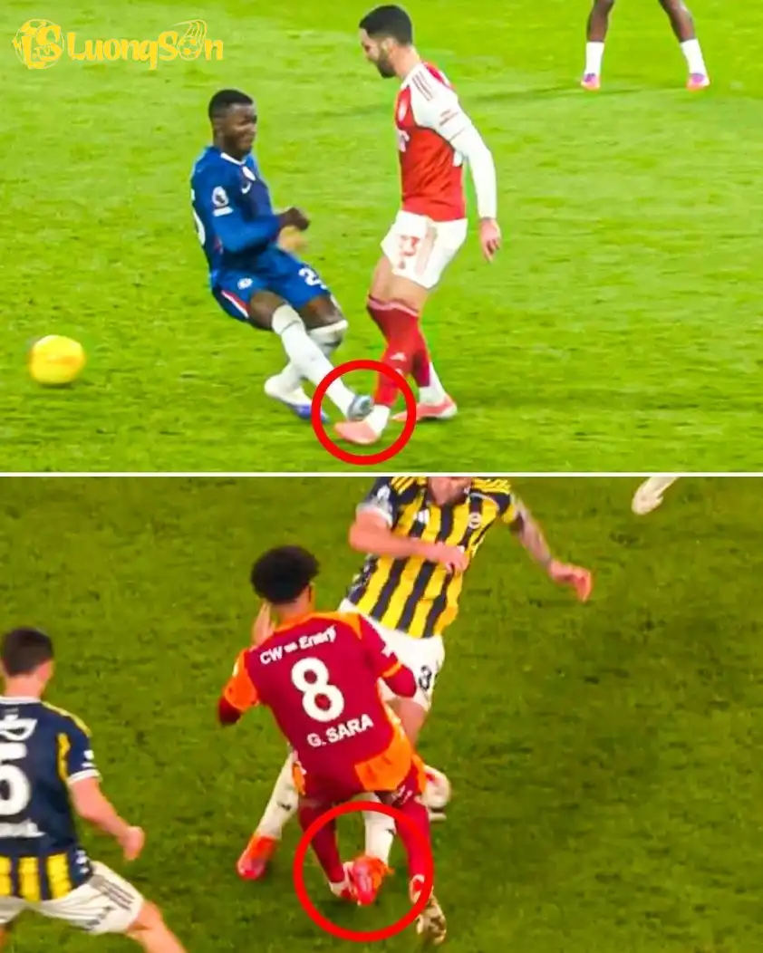 Pha vào bóng cực kỳ nguy hiểm của cầu thủ Fenerbahce Pha vào bóng cực kỳ nguy hiểm của cầu thủ Fenerbahce